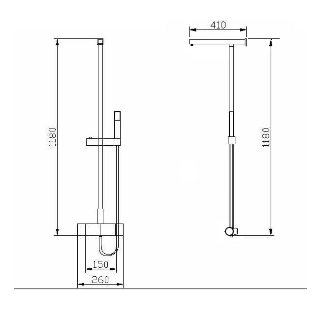 Design-Duschsystem Thermostat 8821C Basic