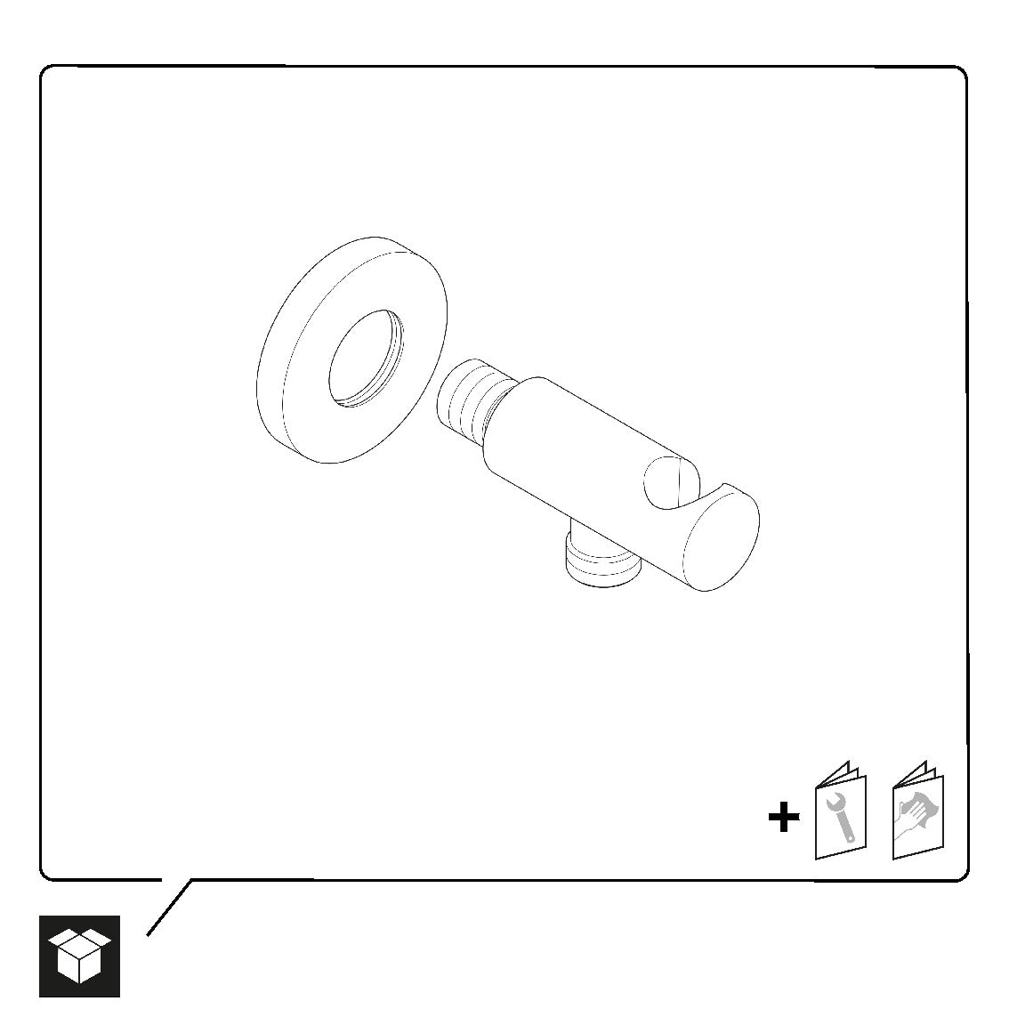 Duravit Universal Wandanschlussbogen mit Brausehalter