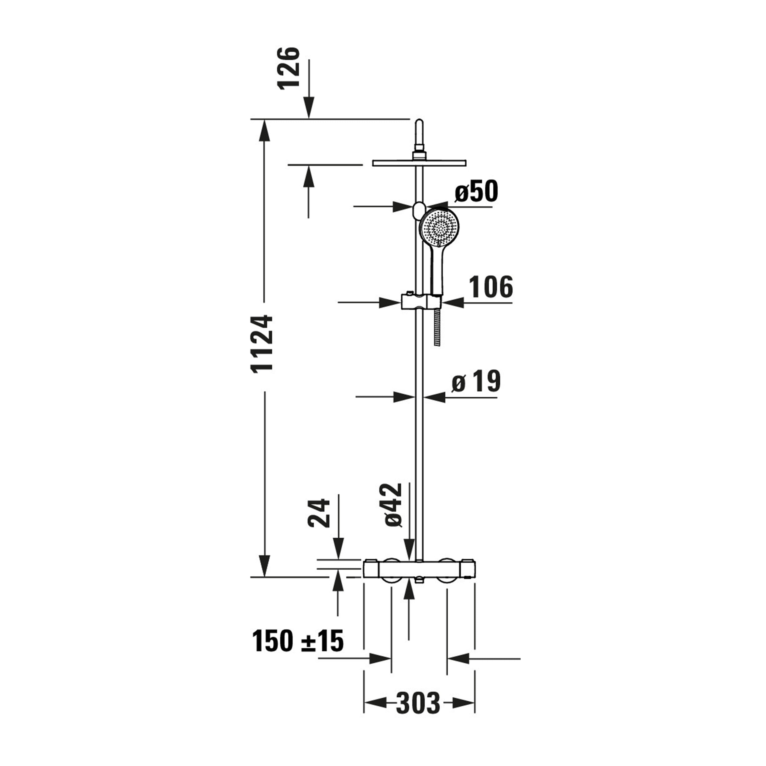 Duravit Duschsystem mit Thermostat