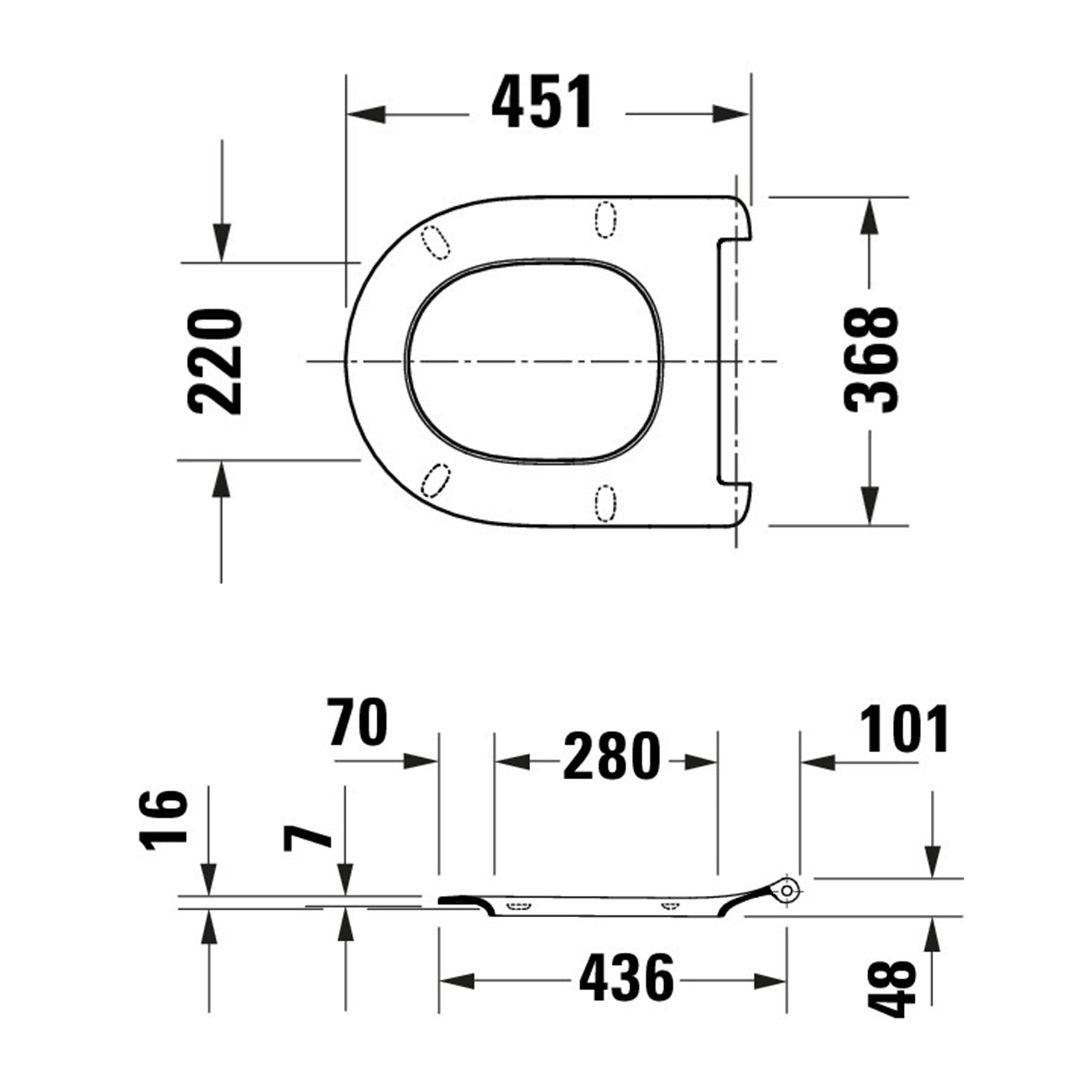 Duravit Univavo Universal WC-Sitz mit Absenkautomatik, rund