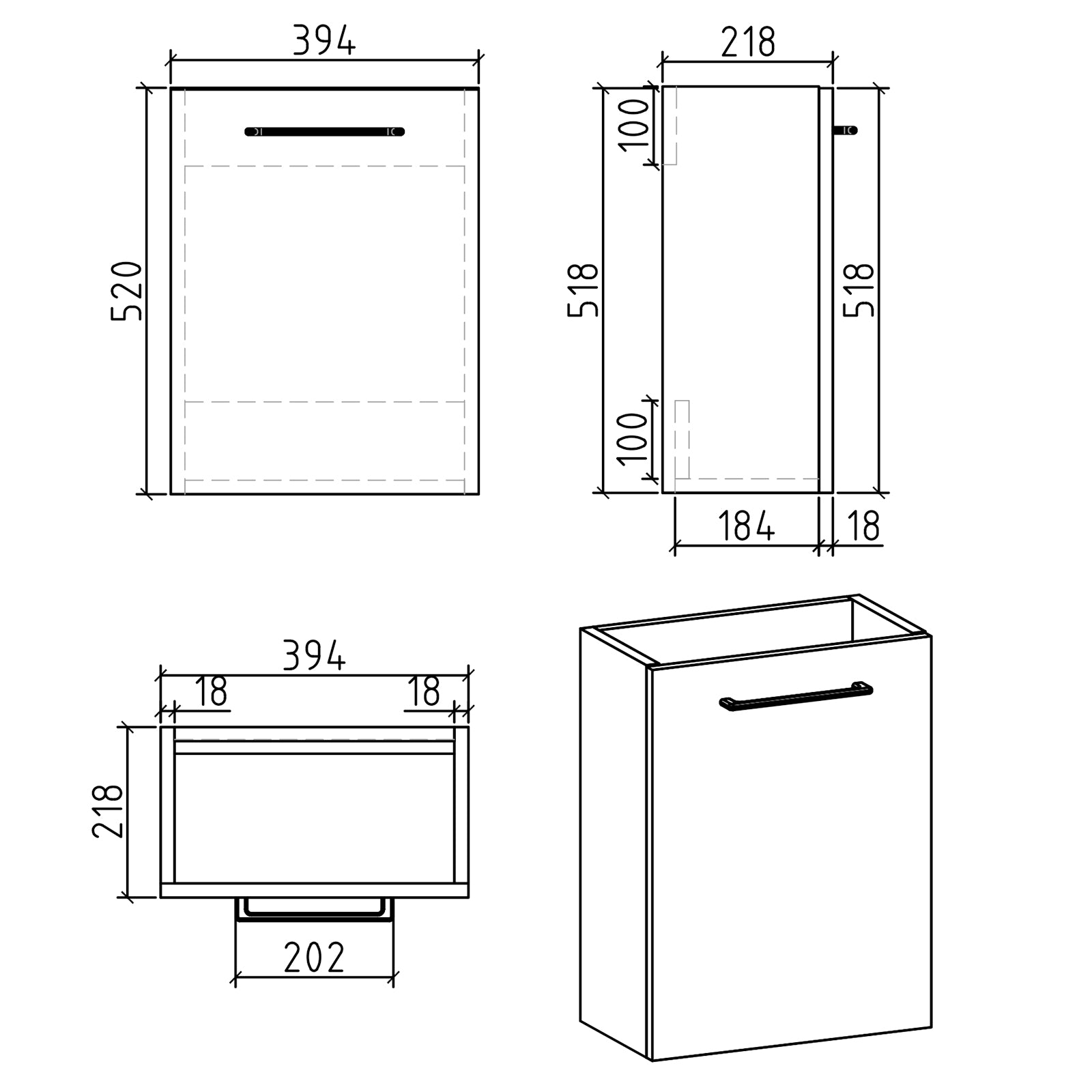 Badmöbel-Set TABLO 400
