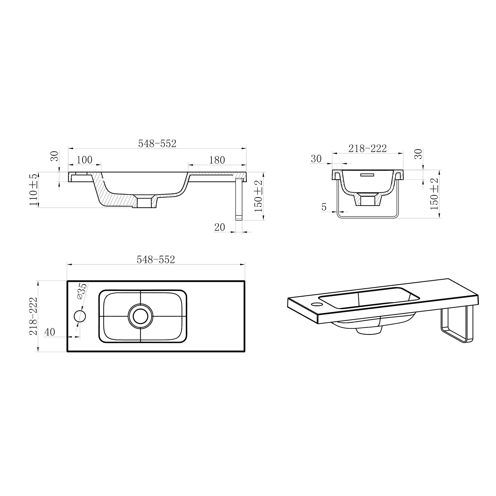 Badmöbel-Set TABLO 400