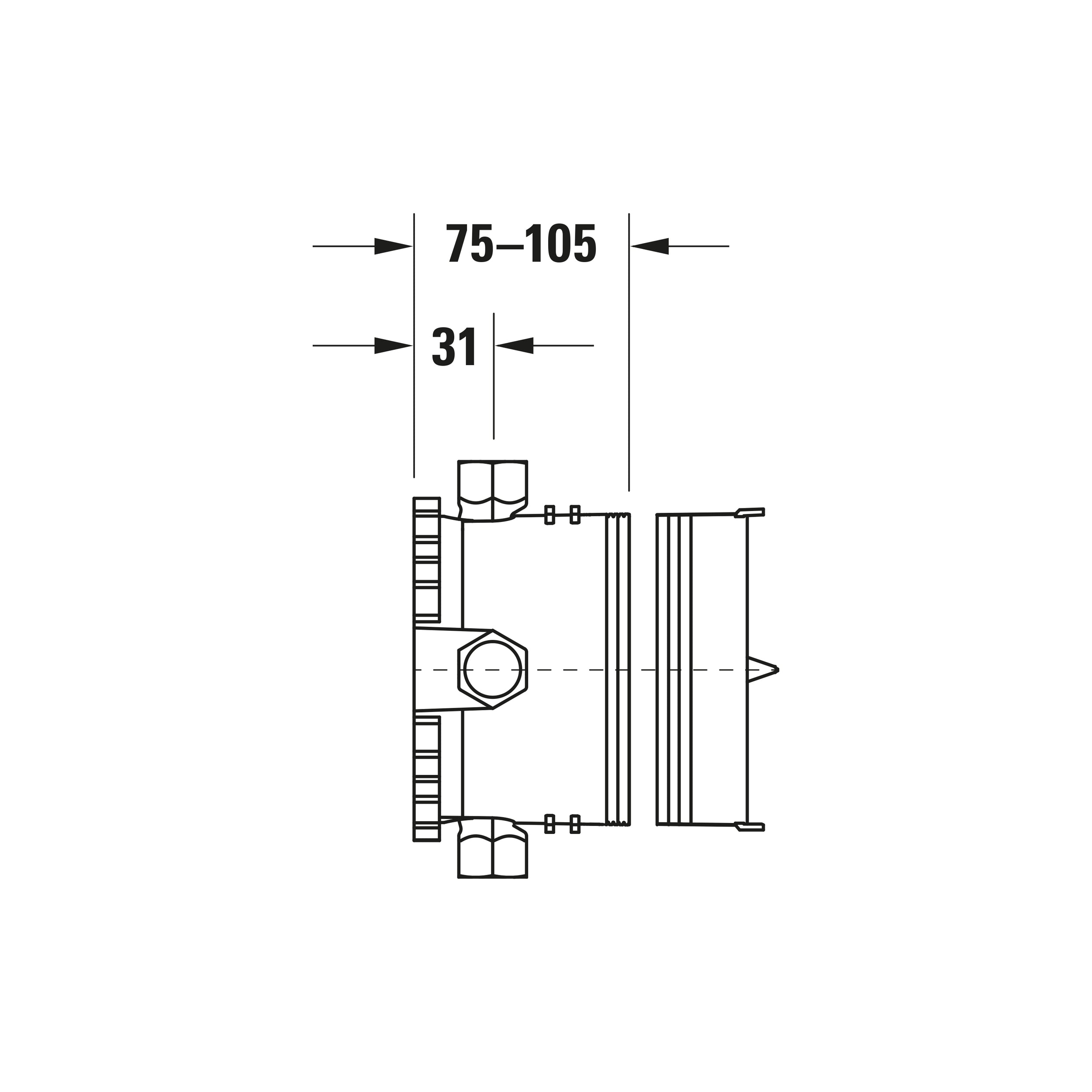 Duravit C.1 Unterputz Duschsystem mit Regendusche