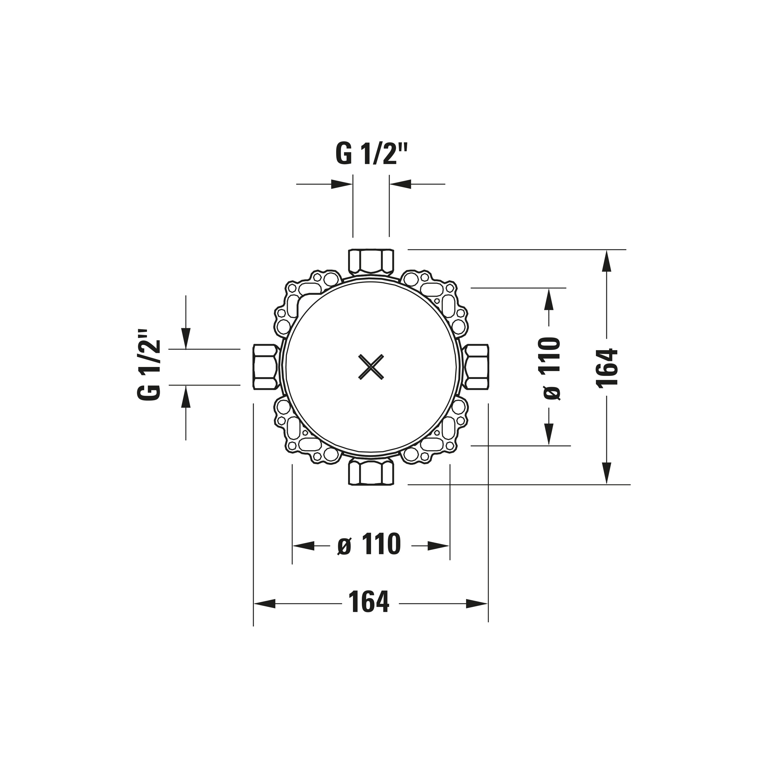 Duravit Tulum Unterputz Duscharmatur mit Regendusche