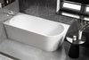 Halb freistehende Raumsparbadewanne NORA CORNER