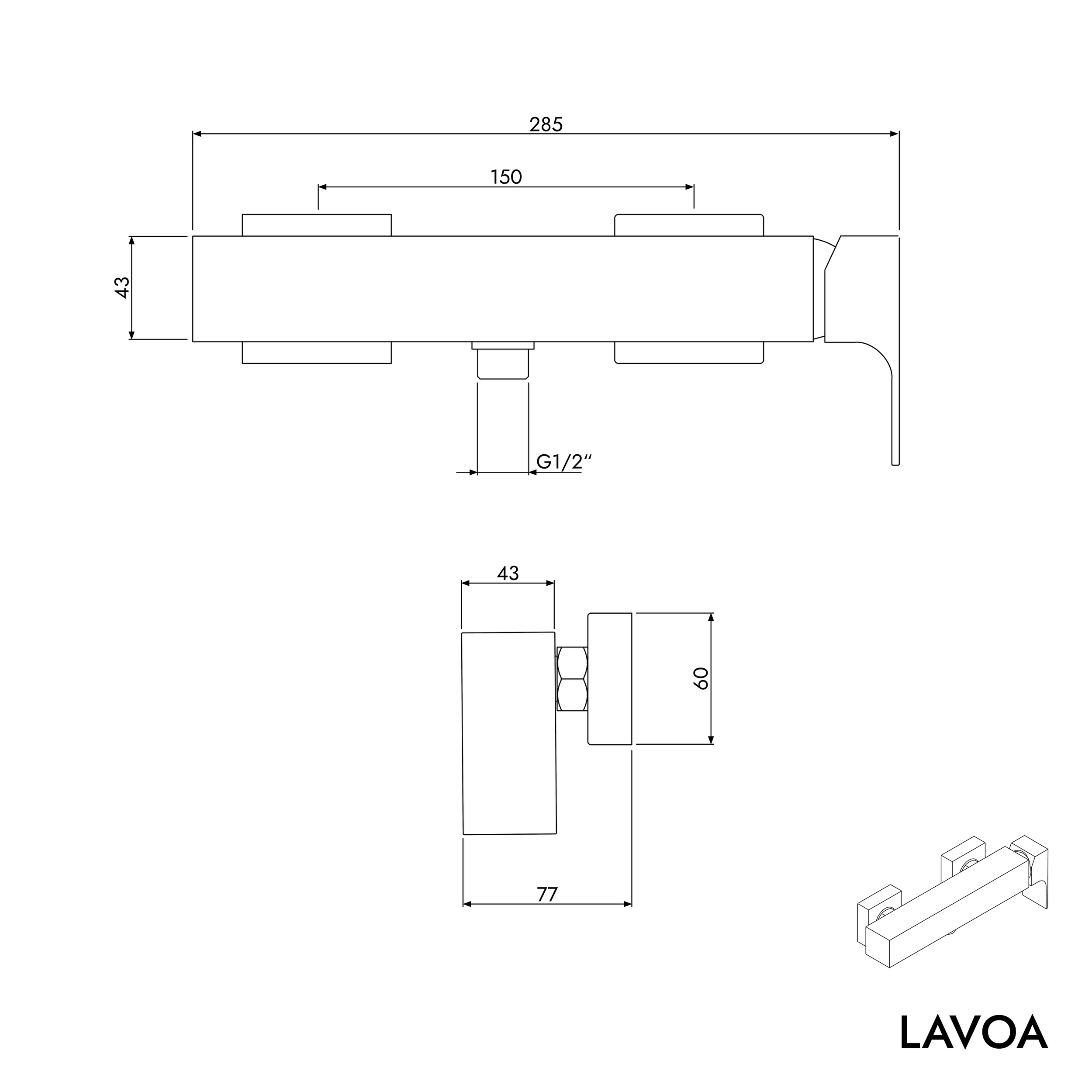 Duscharmatur LAVOA