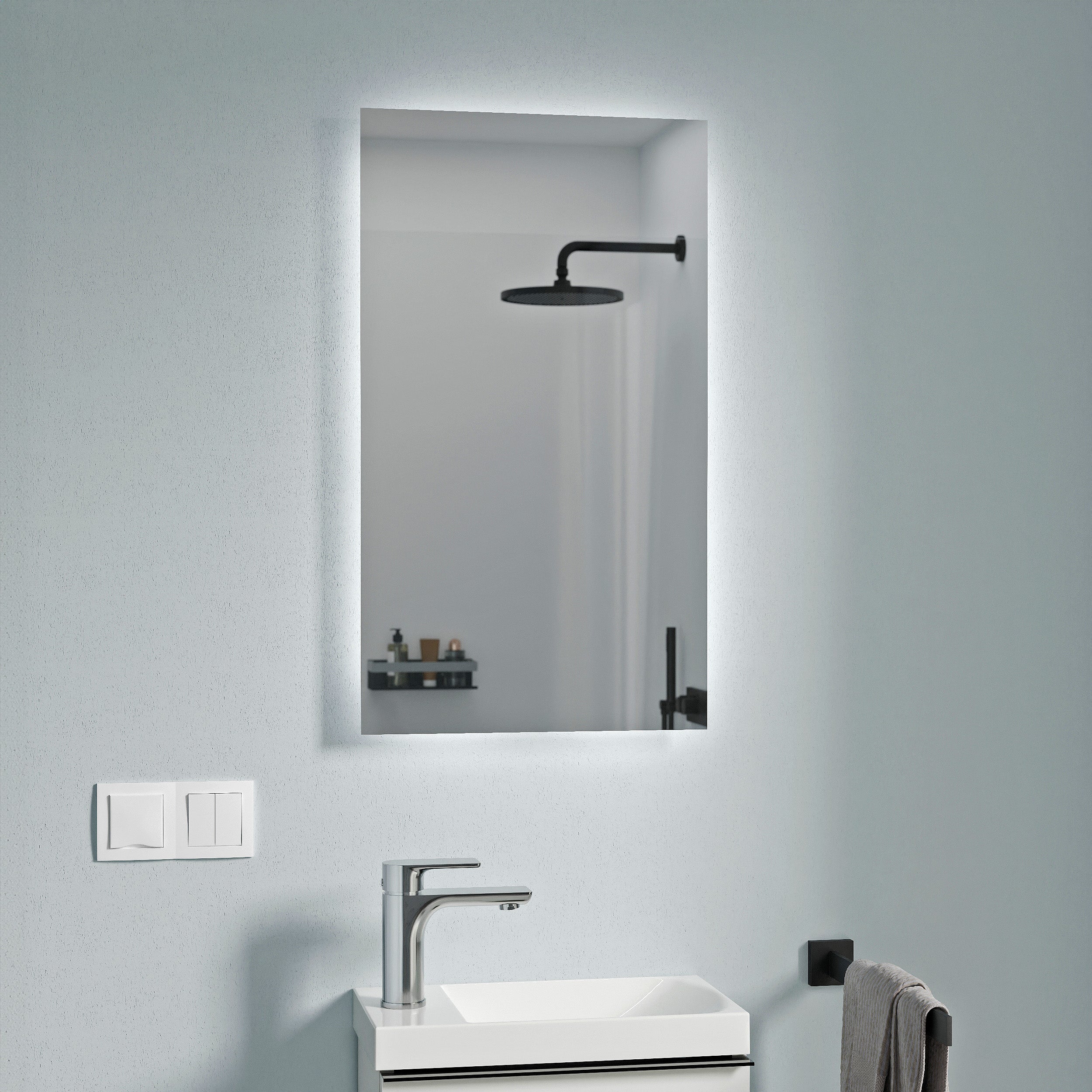 Gäste-WC Badmöbel Set TIM 40 cm mit Waschbecken