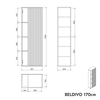 Badezimmer Hochschrank BELDIVO 60 x 170 cm