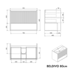 Duravit Waschbecken mit Waschtischunterschrank BELDIVO 80 cm