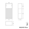 Badezimmer Seitenschrank BELDIVO 42 x 95 cm