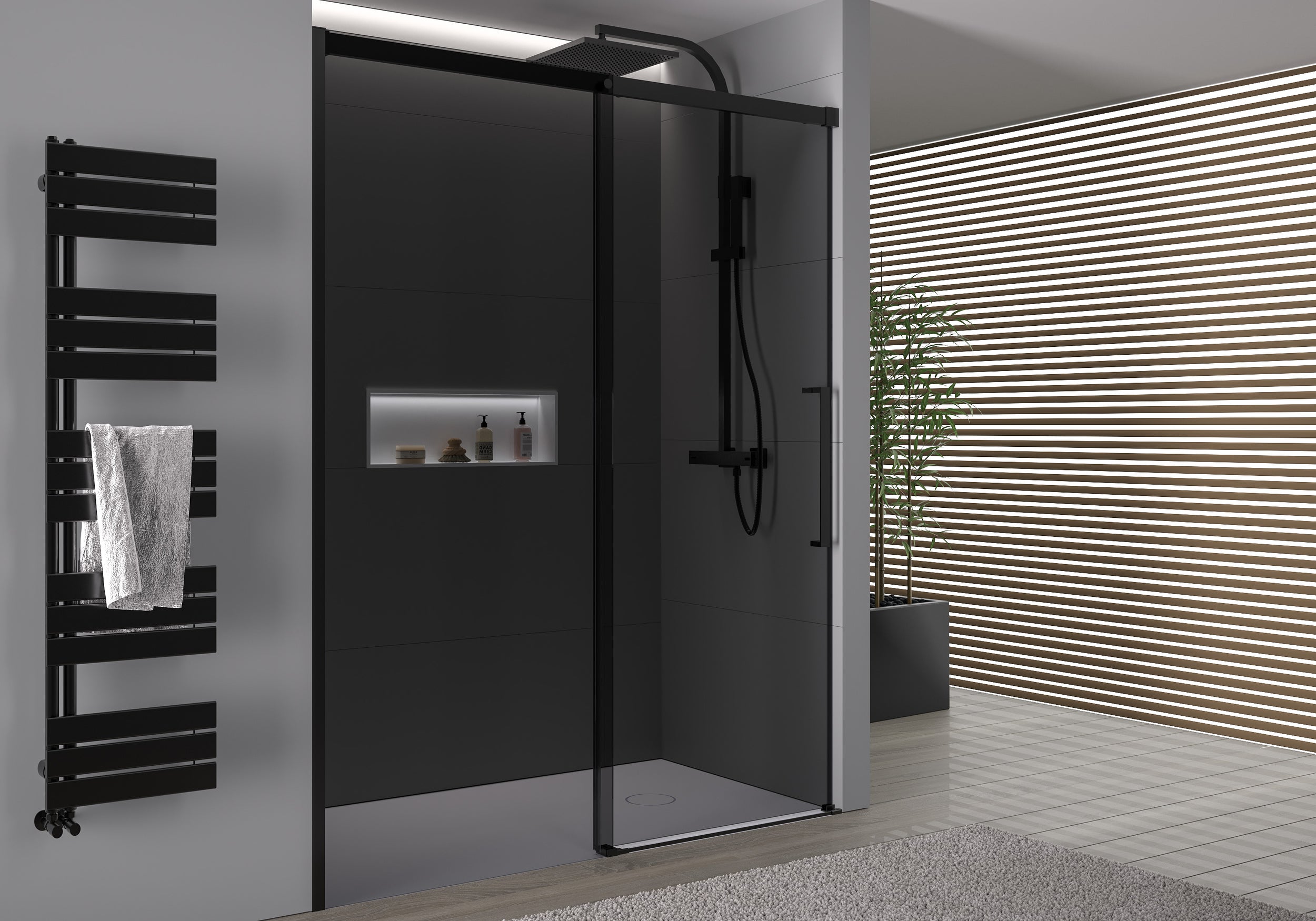 Nischendusche mit Schiebetür Soft-Close DX906 FLEX