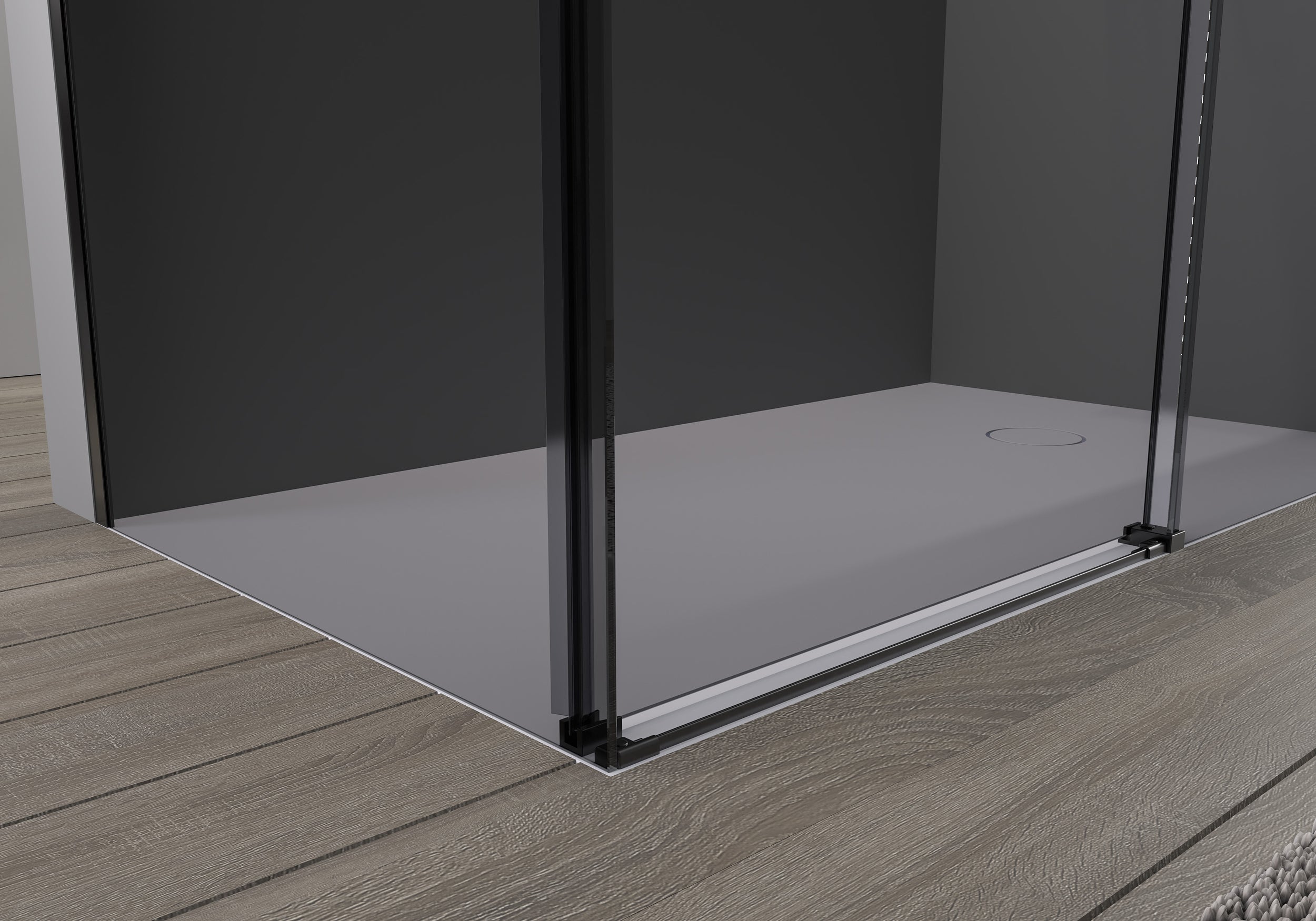 Eckdusche mit Schiebetür Soft-Close DX906 FLEX