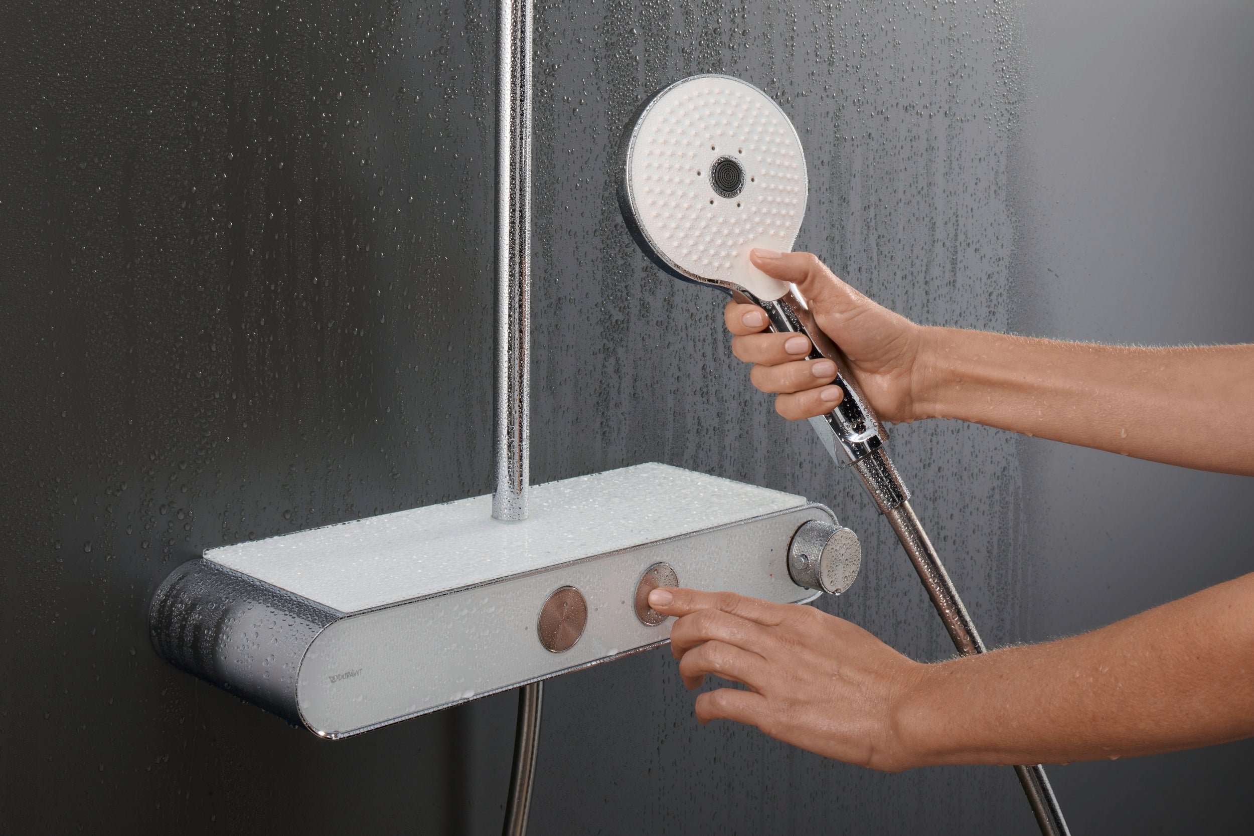 Duravit Shower System mit Thermostat & Glasablage