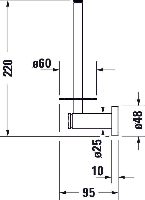 Duravit D-Code Ersatzrollenhalter