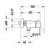 Duravit B.3 Aufputz Brausearmatur
