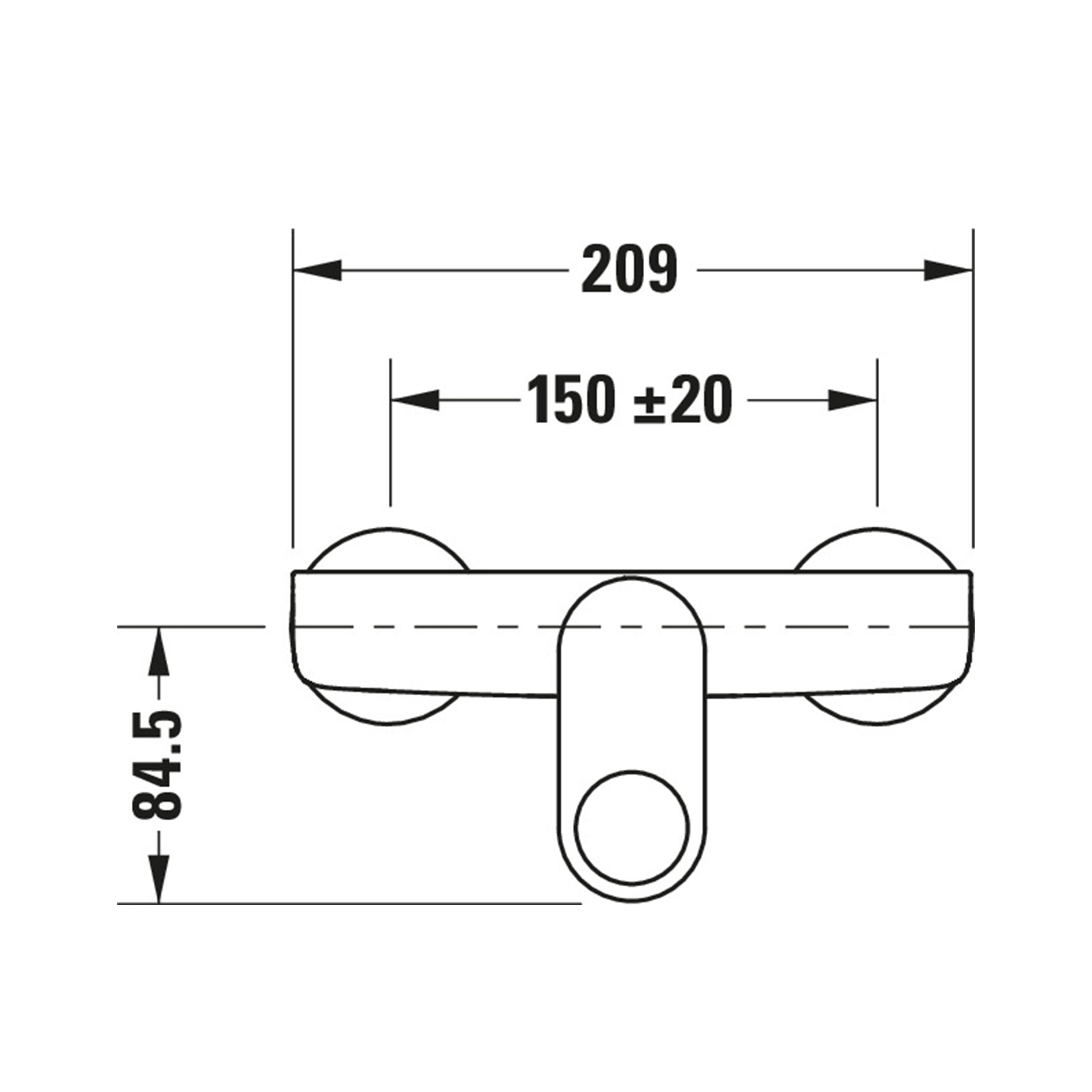 Duravit B.3 Aufputz Brausearmatur