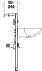 DuraSystem Installationselement für Waschtisch, für Wandarmatur 500x170x1148 mm