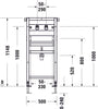 DuraSystem Installationselement für Waschtisch, für Wandarmatur 500x170x1148 mm