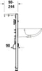 DuraSystem Installationselement für Waschtisch, für Wandarmatur 500x170x1148 mm