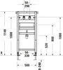 DuraSystem Installationselement für Waschtisch, für Wandarmatur 500x170x1148 mm