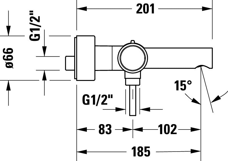 Duravit Circle Einhebel-Wannenmischer Aufputz