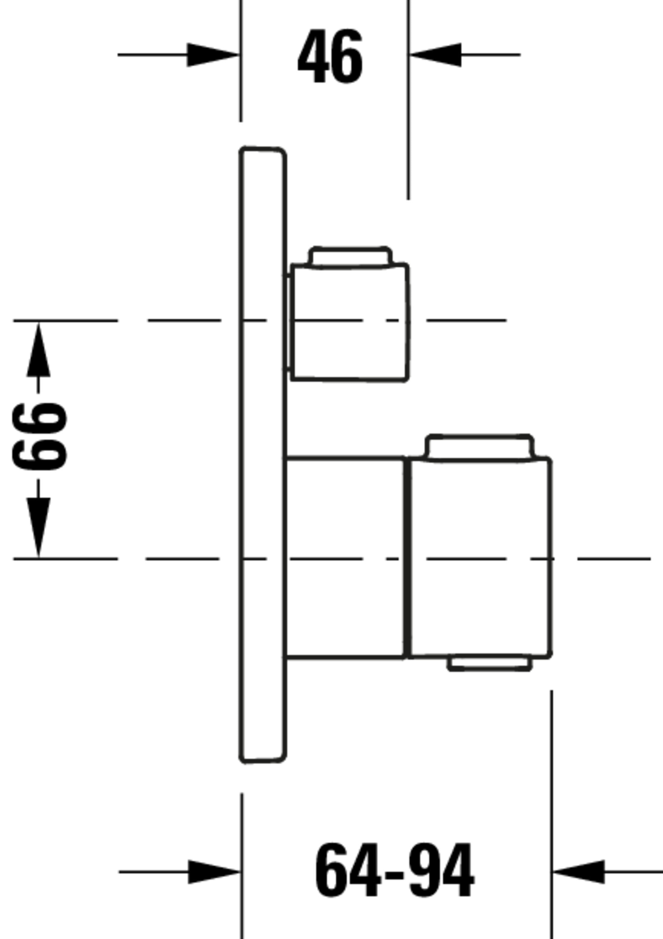 Duravit Unterputz-Duschsystem mit Thermostat und Kopfbrause