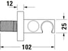 Duravit Universal Wandanschlussbogen mit Brausehalter