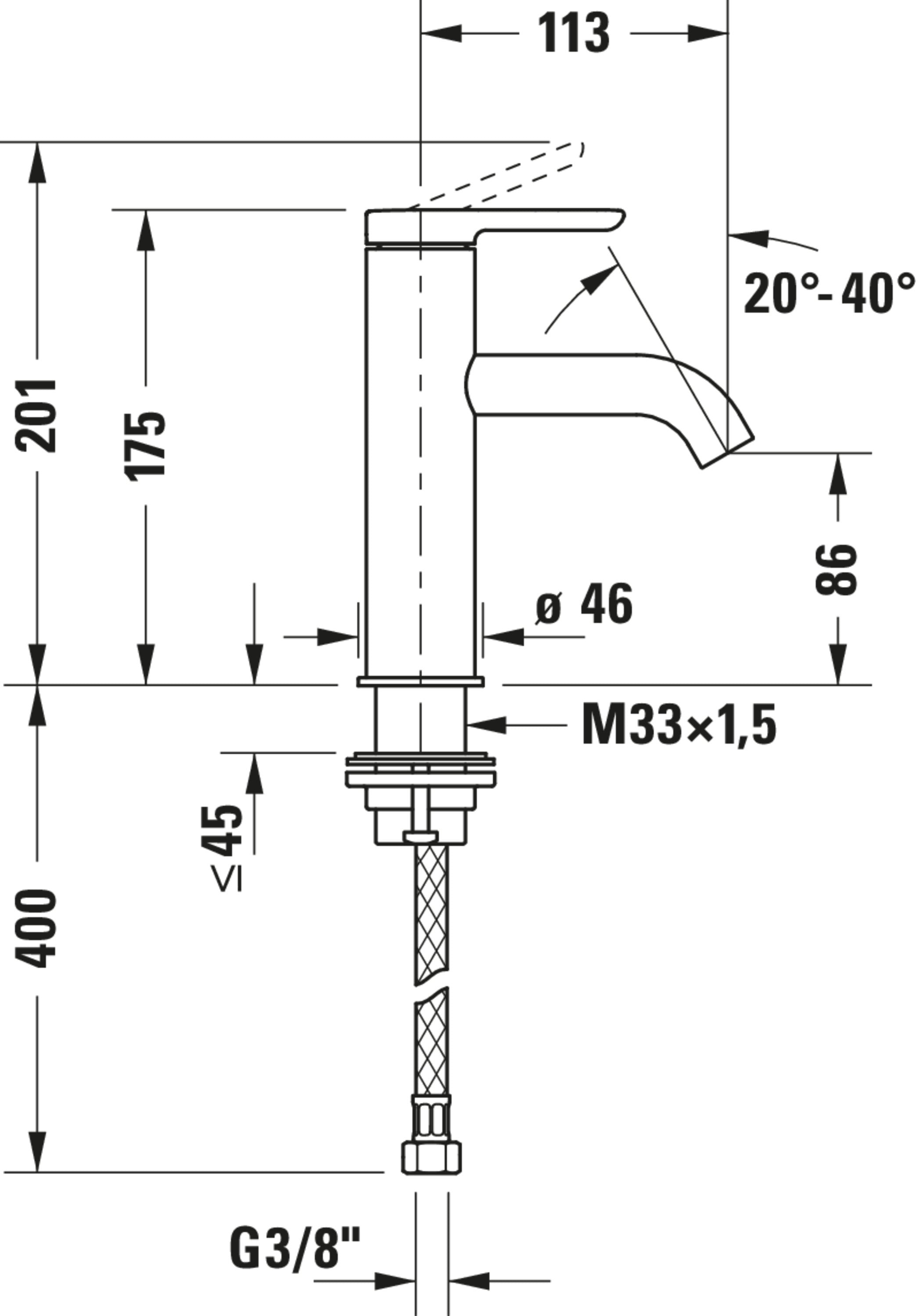 Duravit C.1 Einhebel-Waschtischmischer M