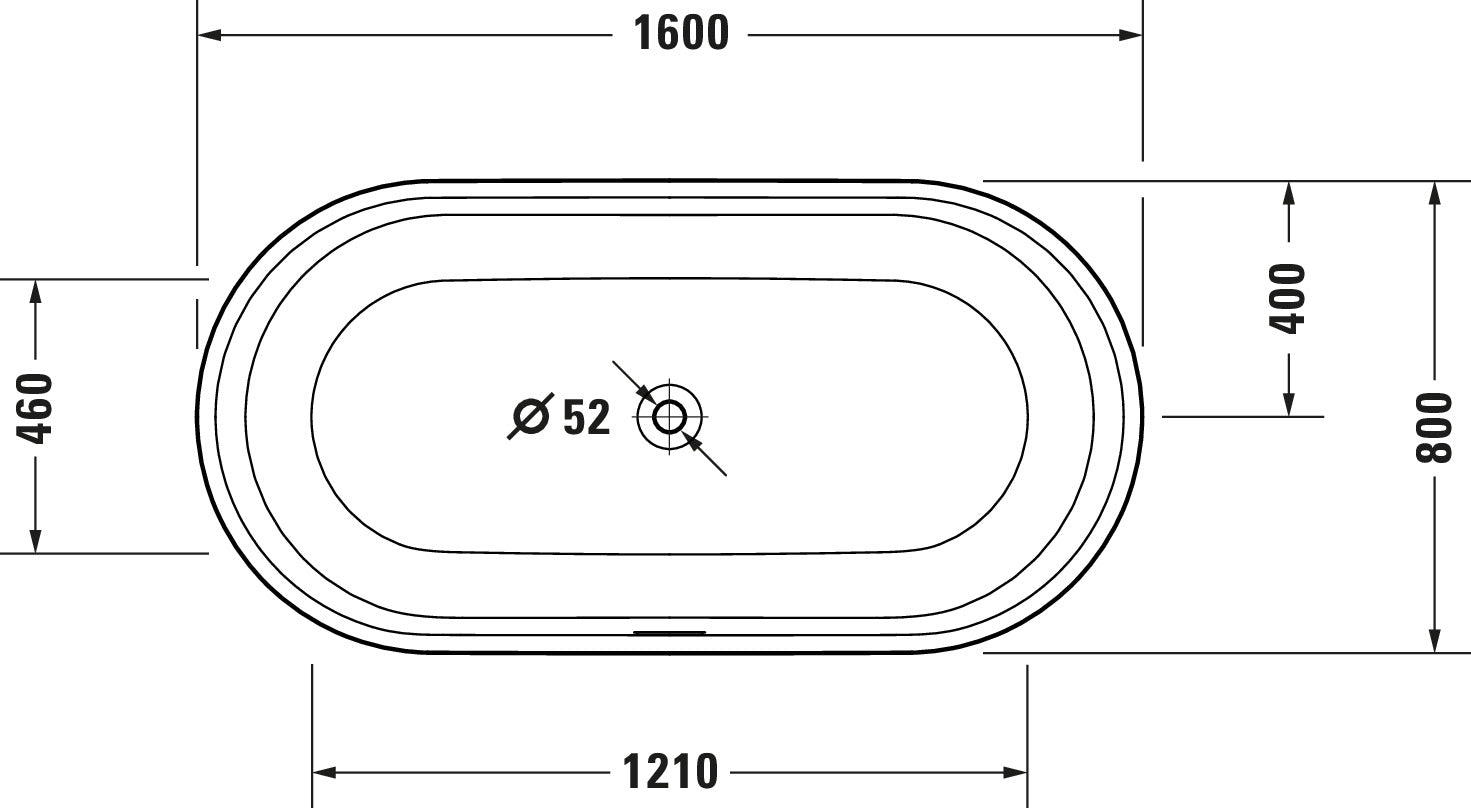 Duravit Soleil freistehende Badewanne