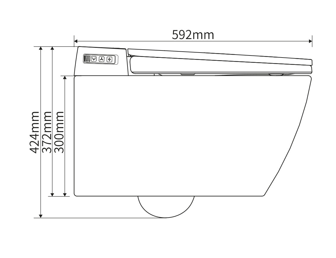 Dusch WC Komplettset 540 PRO mit Geberit Duofix Vorwandelement