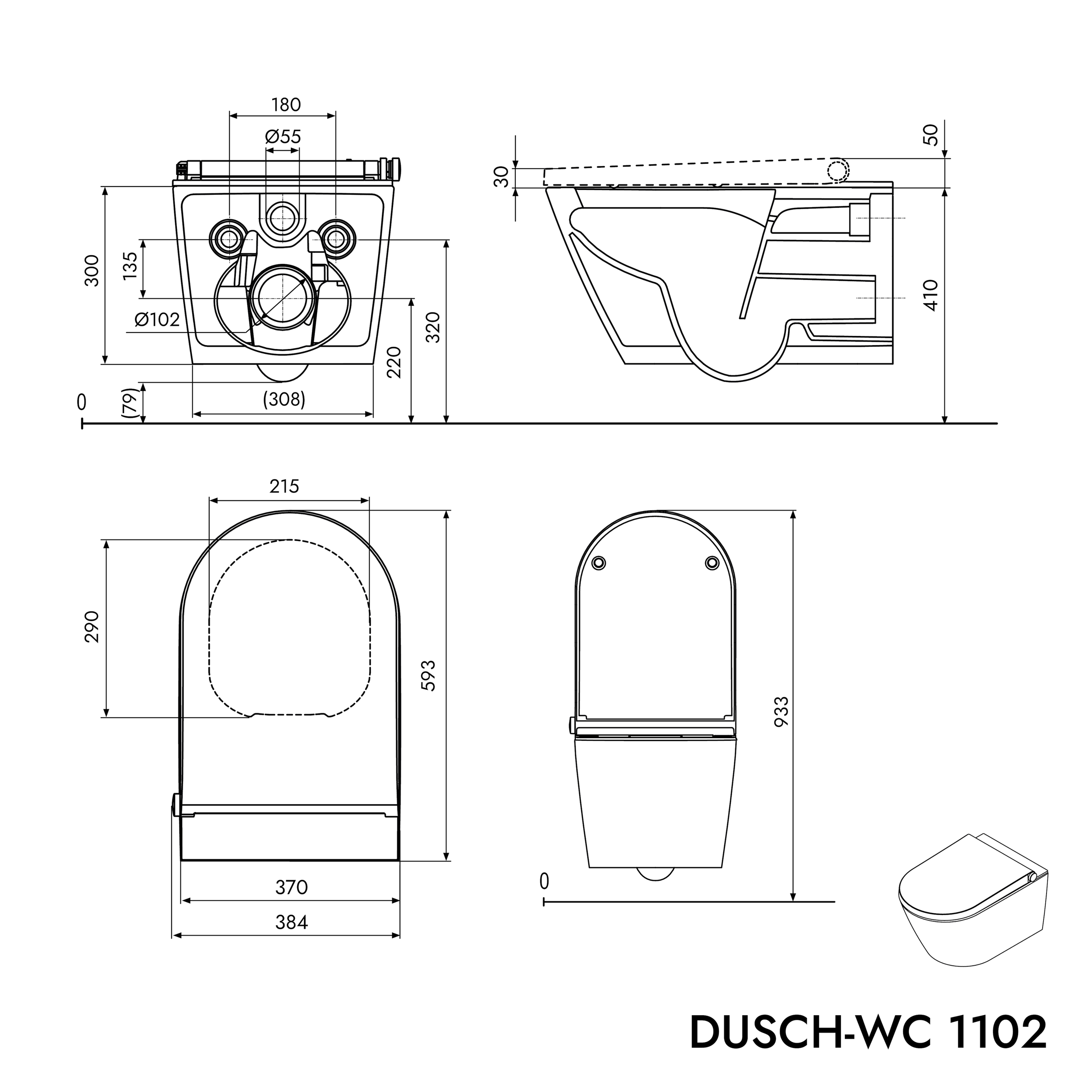 WC-Sparpaket 9: DUSCH-WC PRO+ 1102