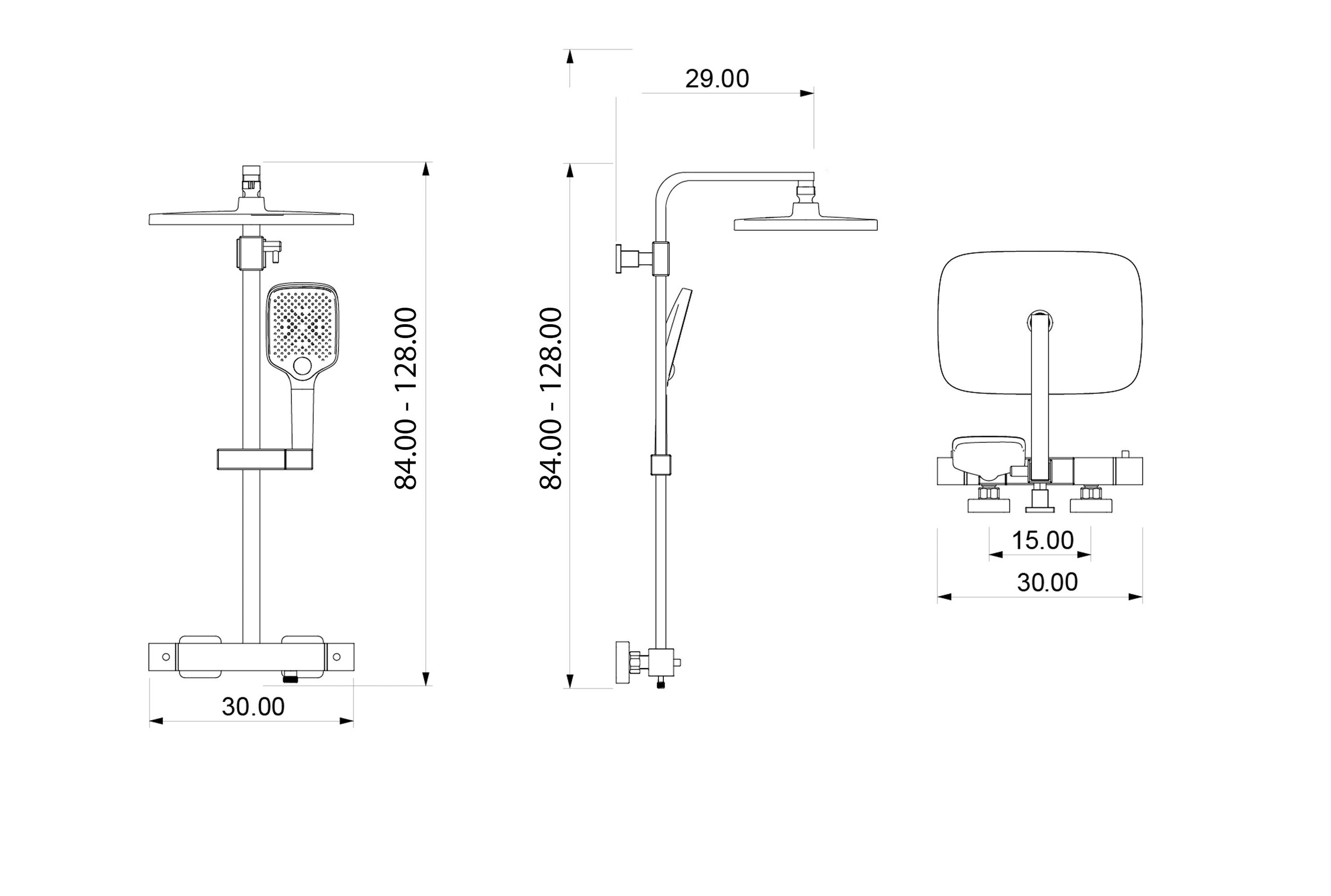 Duschsäule Thermostat 3011 PRO