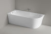 Halb freistehende Raumsparbadewanne NORA CORNER