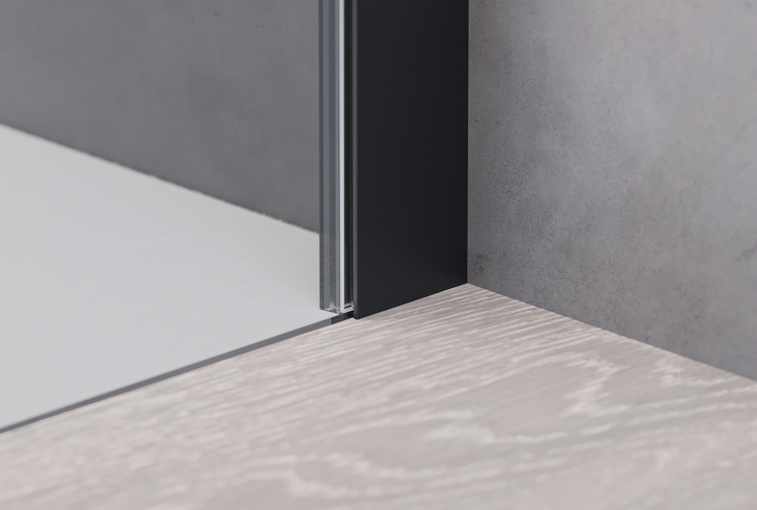 Eckdusche mit Drehtür an Festfeld NT606 - FLEX