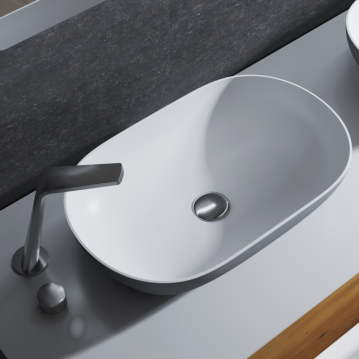 Ovales Aufsatzwaschbecken O-540