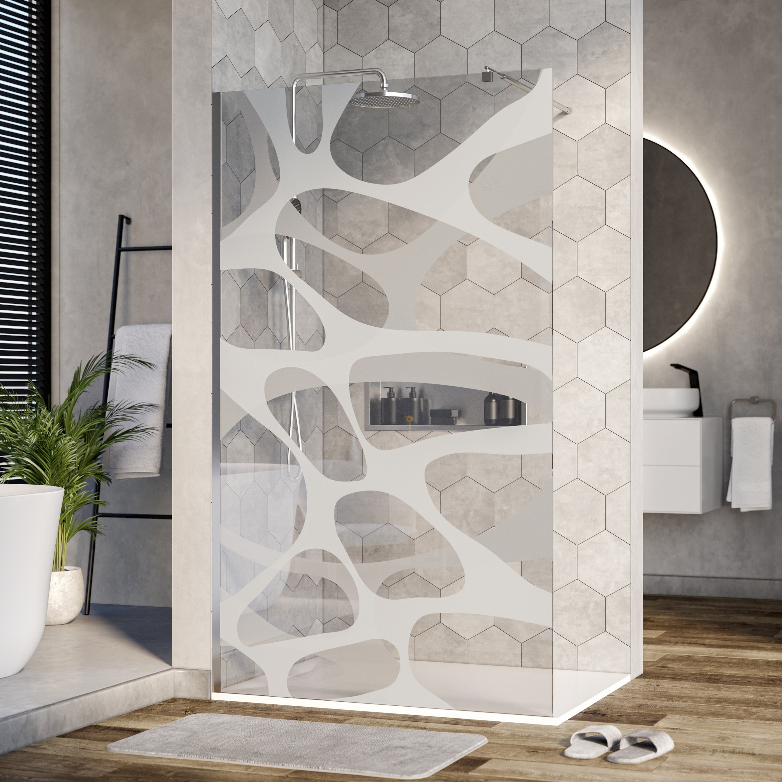 Duschabtrennung Walk-In Nano Echtglas EX101