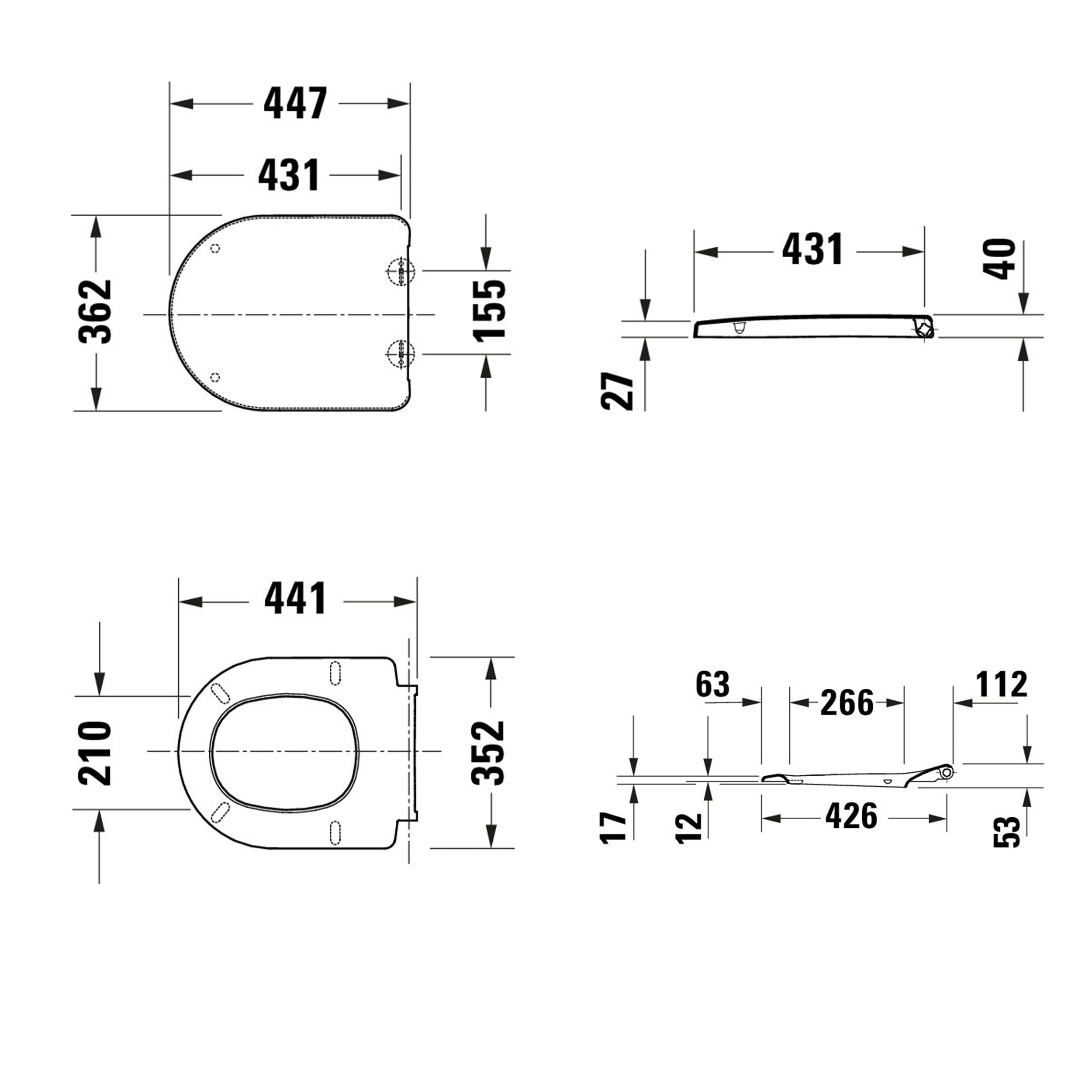 Duravit Wand-WC Mino spülrandlos