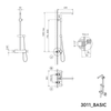 Design-Duschsäule Thermostat 3011 Basic
