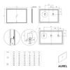 Rechteckiger LED-Badspiegel AUREL