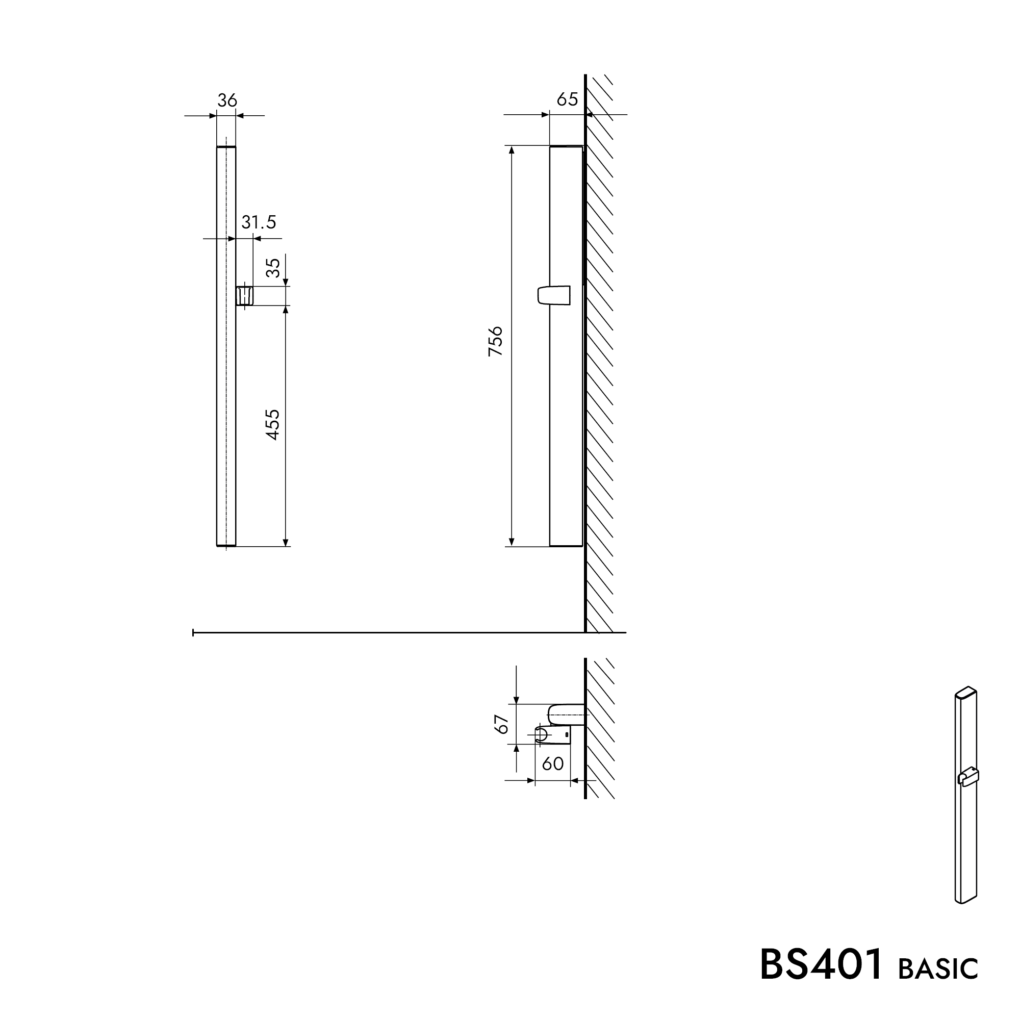 Duschstange BS401 BASIC