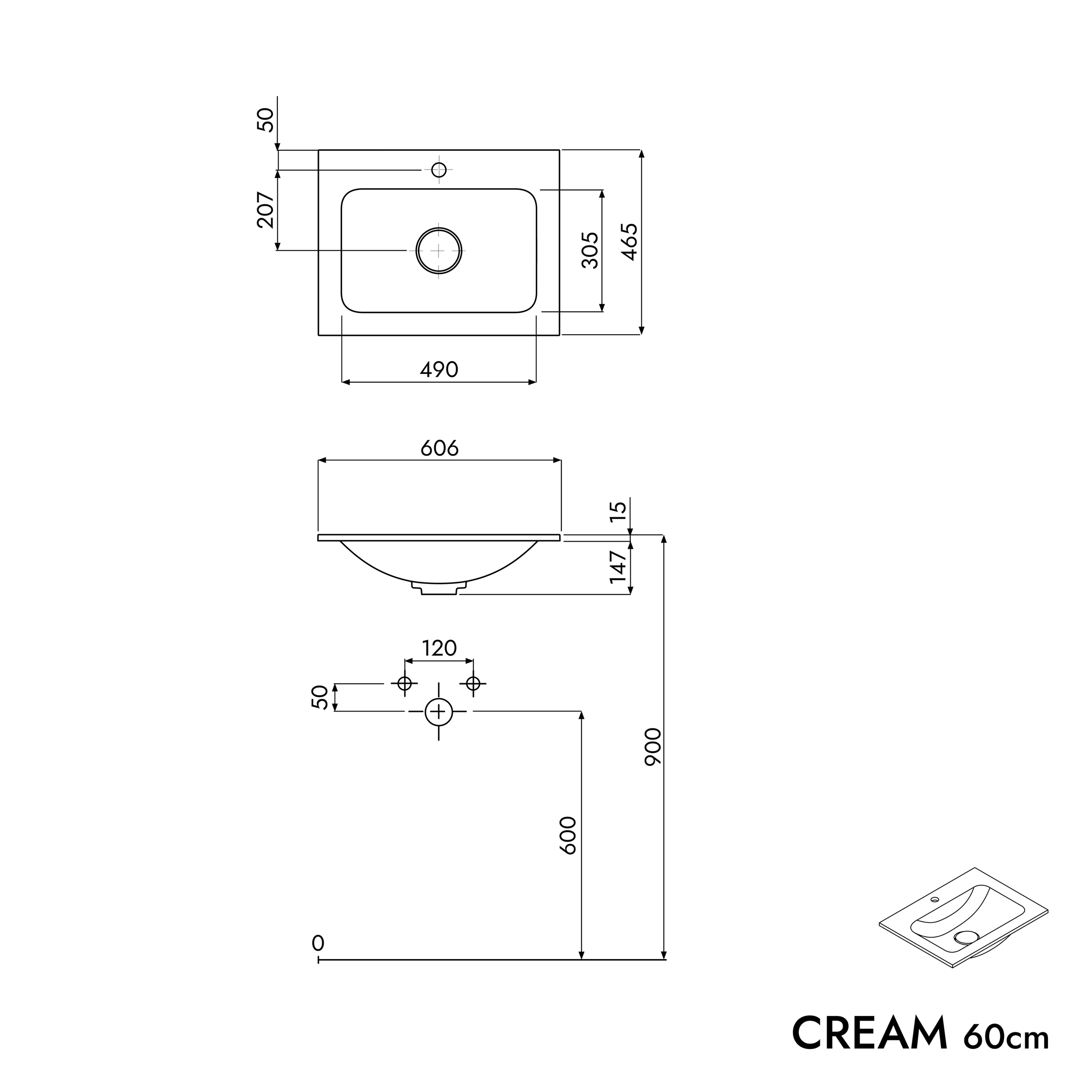 Unterschrank LAVOA 60 cm