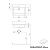 Duravit Waschbecken mit Waschtischunterschrank TIM 60 cm
