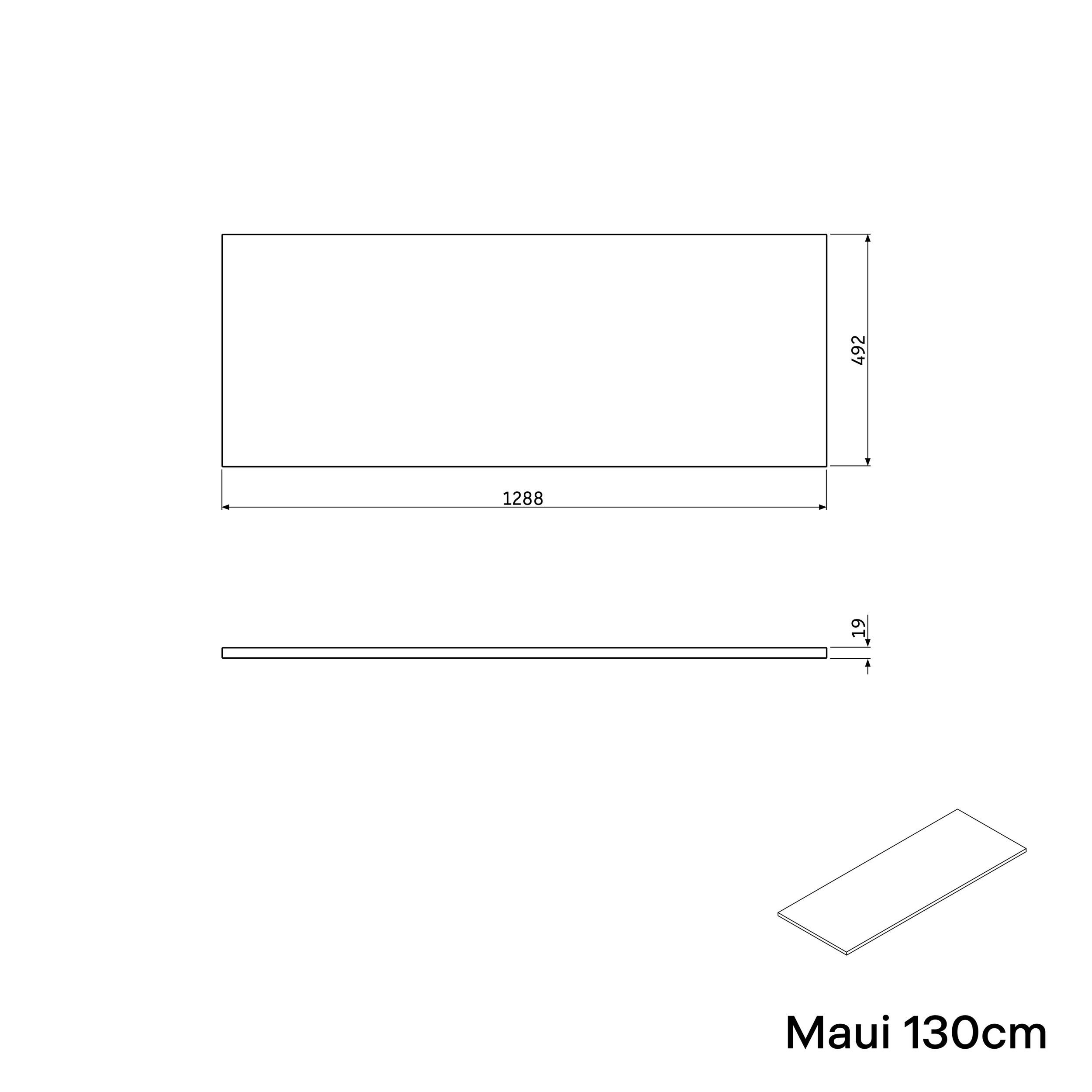 Waschbeckenunterschrank MAUI 130 cm