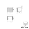 Waschbeckenunterschrank MAUI 60 cm