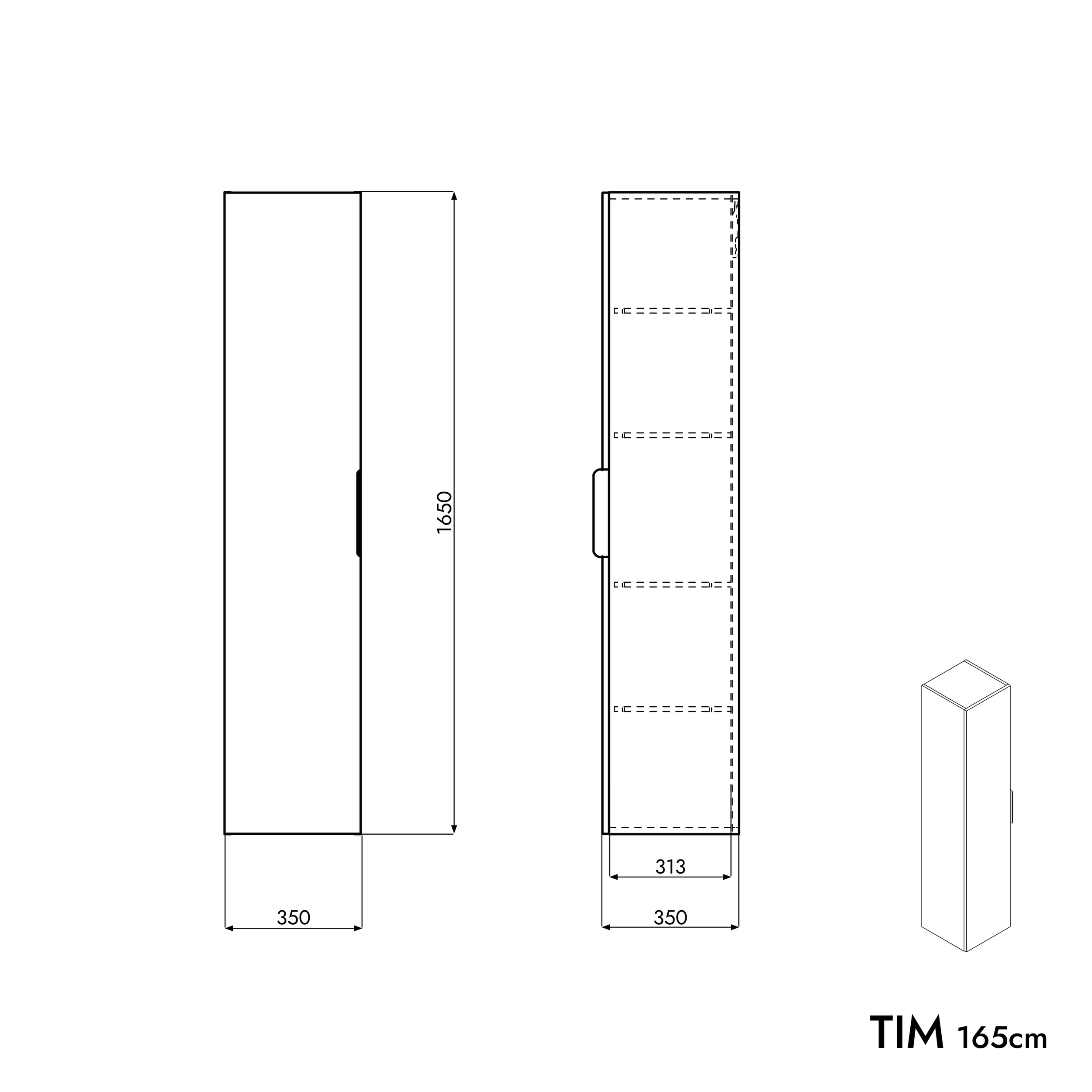 Badmöbel Set TIM 80 cm mit Keramikbecken