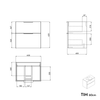 Duravit Waschbecken mit Waschtischunterschrank TIM 60 cm