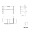 Waschtischunterschrank TIM 80 cm