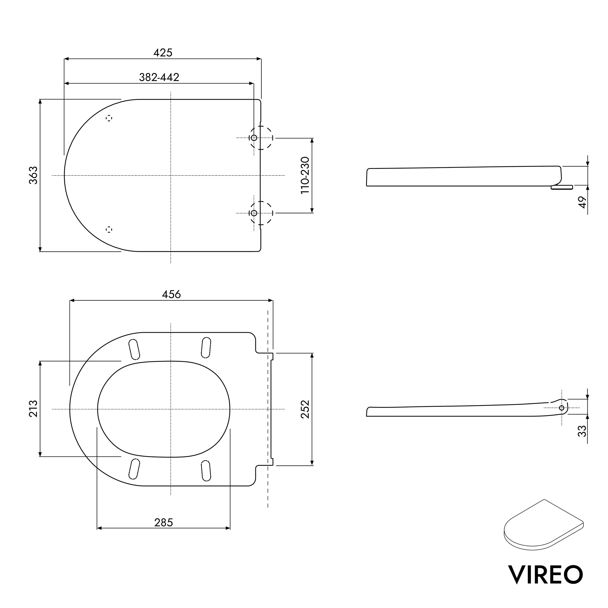 Stand WC VIREO Weiß