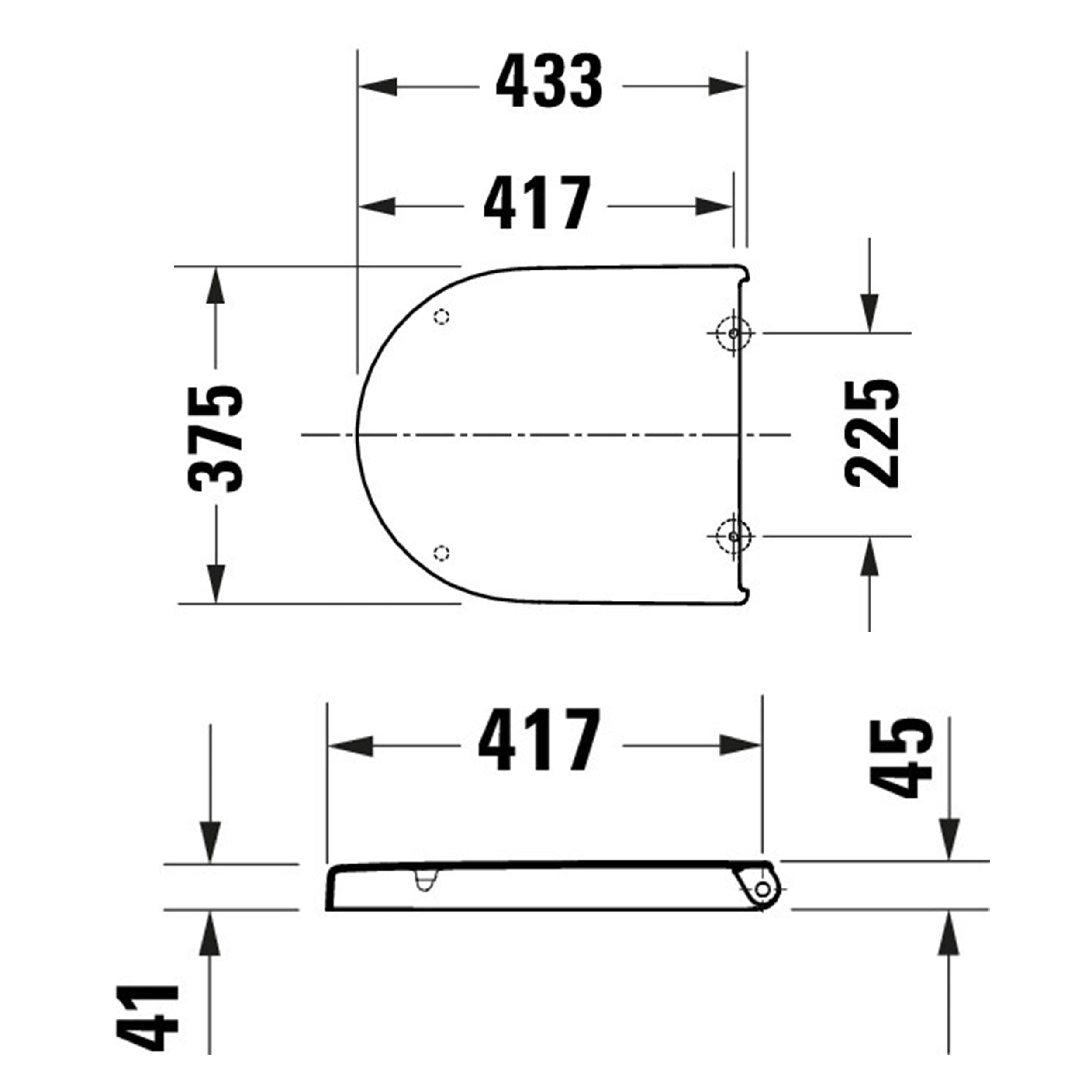 Duravit Univavo Universal WC-Sitz mit Absenkautomatik, rund