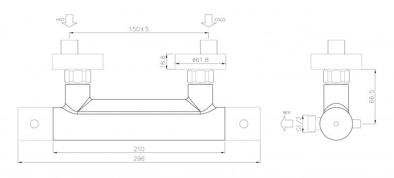 Duscharmatur Wandmischbatterie 4021